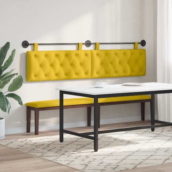 Maison Exclusive - Hängande sänggavel Gul Sammet
