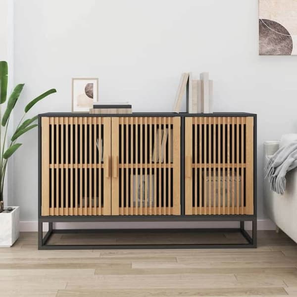 Maison Exclusive - Sort buffet 105x30x65 cm ingeniørtræ