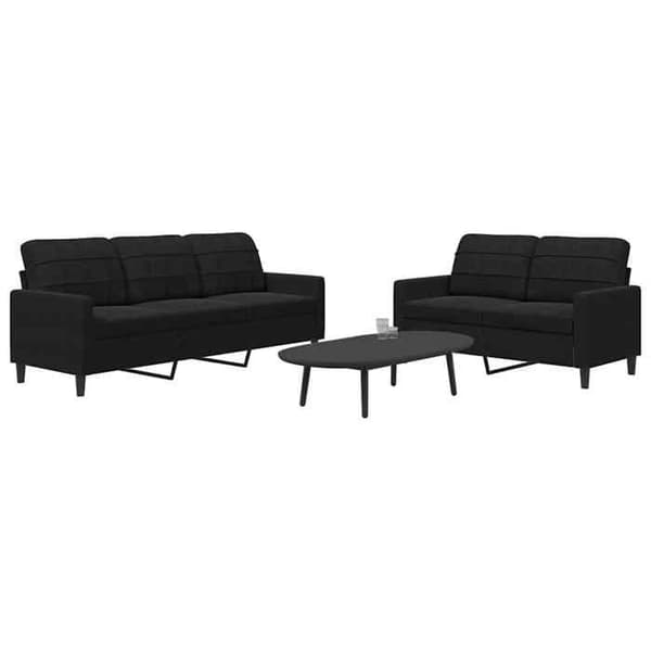 Maison Exclusive - Sæt af 2 sofaer med puder i sort velour
