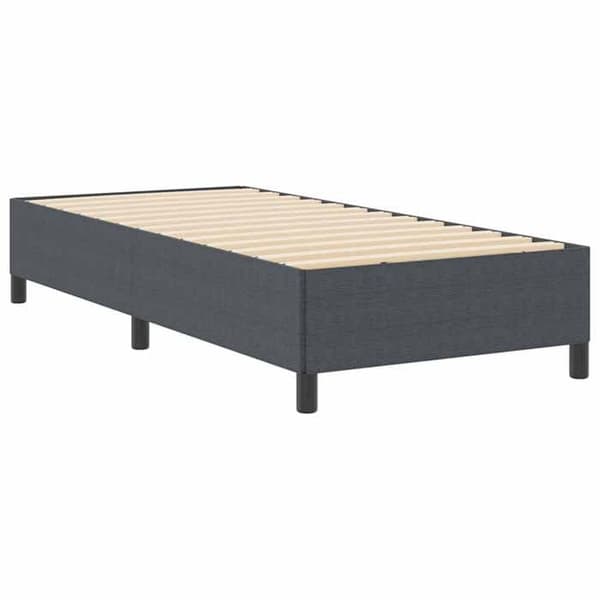Lit - EXKLUSIIVINEN MAJA - Box Spring - 90 x 200 cm - Tummanharmaa sametti - Laatikko kehys Mörkgrå