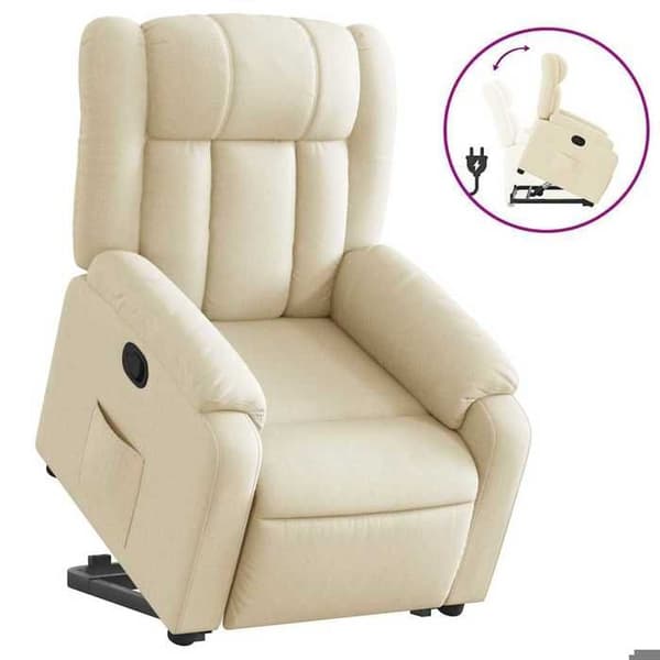 Maison Exclusive - Recliner Fåtölj Creme Tyg