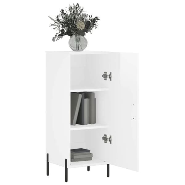 Maison Exclusive - Buffé Vit glänsande 34,5x34x90 cm Ingenjörsträ