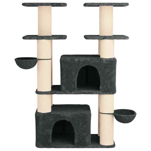 Maison Exclusive - Kattträd med sisal klöspinnar Mörkgrå 147 cm