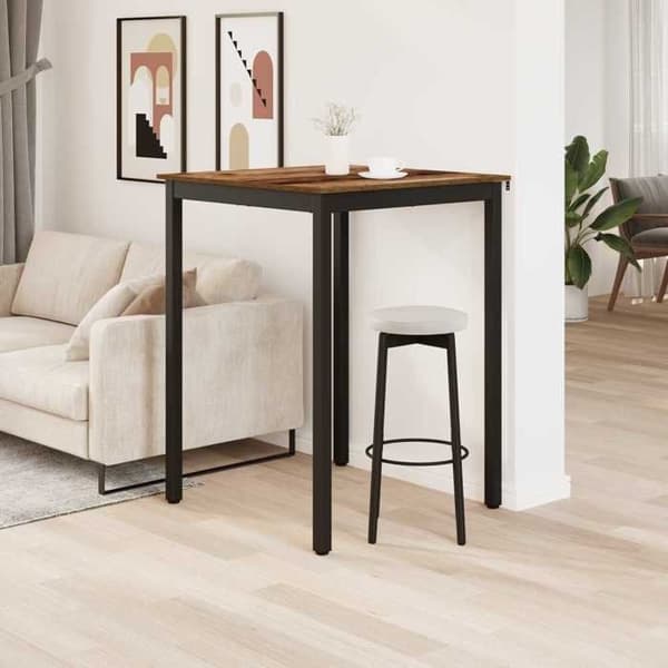 Matbord - EXKLUSIV HEM - Rektangulär - Ingenjörsträ - Metallben - 80 cm
