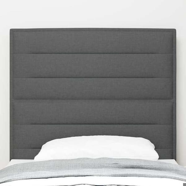 Maison Exclusive - LED-hovedgærde med LED-strips Mørkegrå 100 cm stof