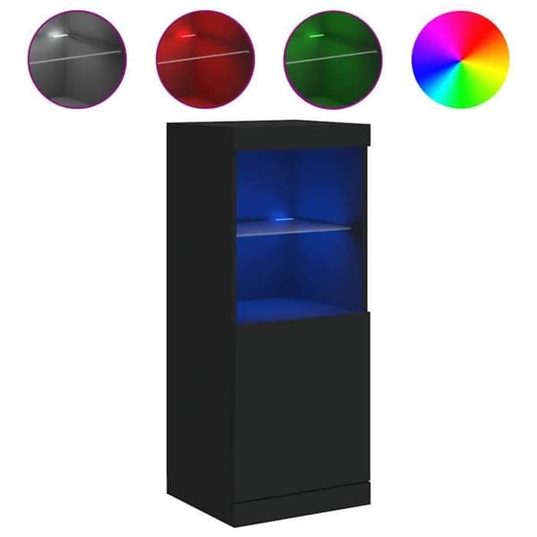 Maison Exclusive - Buffet med LED-lys sort 41x37x100 cm