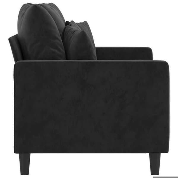Maison Exclusive - Musta 2-paikkainen sohva 120 cm Sametti