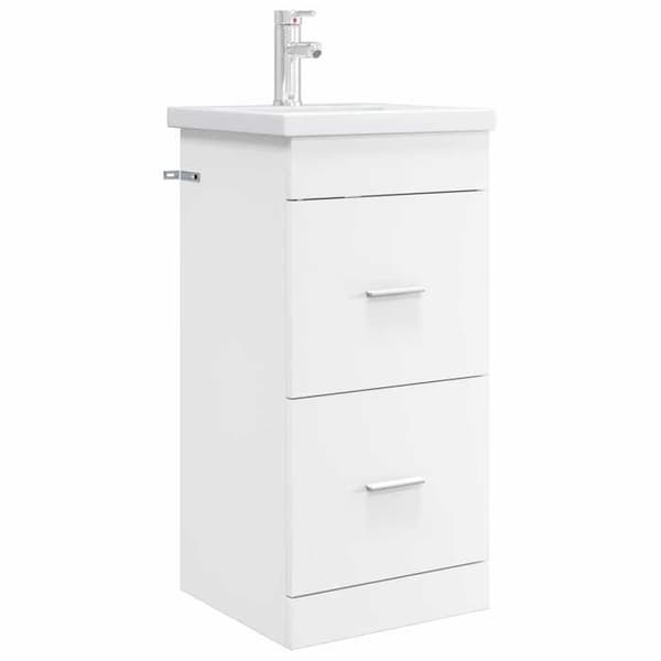 Maison Exclusive - Badeværelsesmøbel med hvid vask 42 x 40 x 84,5 cm