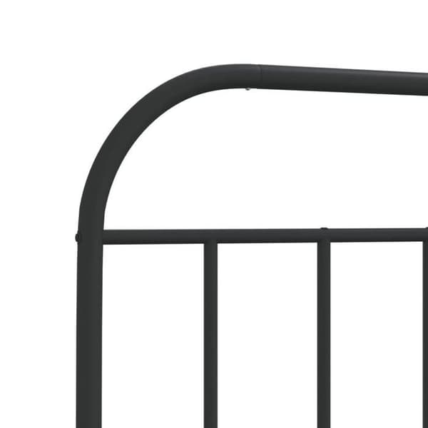 Hovedgærde - EKSKLUSIV HUS - 200 cm - Sort metal - Epoxy malet stål - Robuste ben Svart