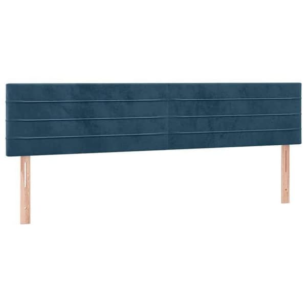 Maison Exclusive - Tummansiniset päätylevyt 200 x 5 x 78/88 cm Sametti