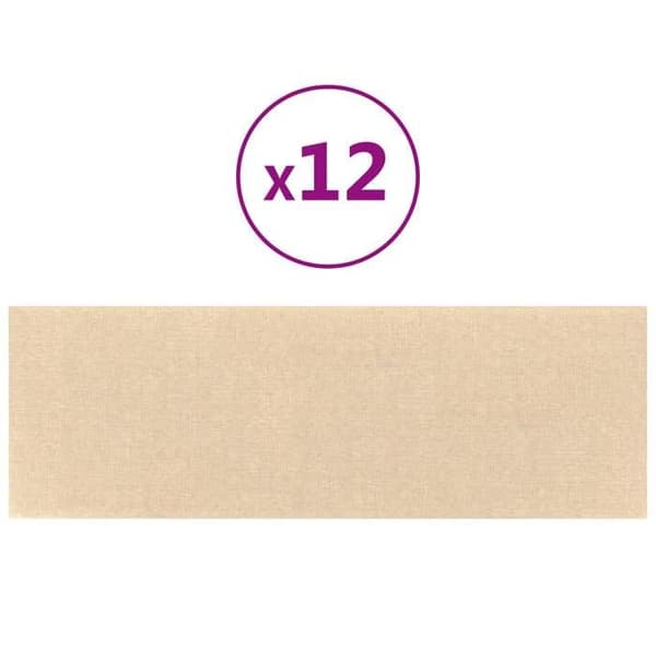 Væghovedgærde - EKSKLUSIV HUS - Rektangulær - 90 x 30 cm - Creme - Stof & ingeniørtræ Grädde