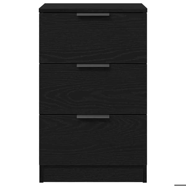 Maison Exclusive - Natbord Sort eg 40 x 65 x 65 cm Ingeniørtræ