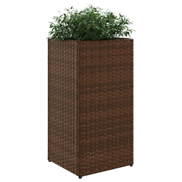 Brune Plantekasser 2 stk brun 30x30x60 cm vævet harpiks Brun