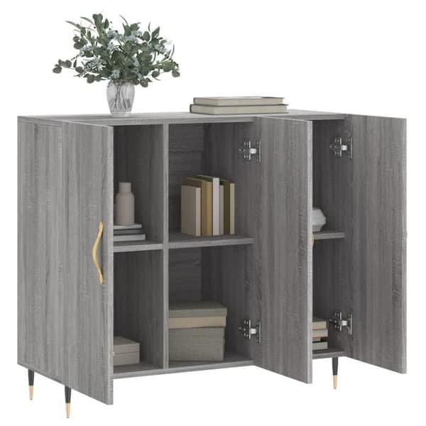 Maison Exclusive - Buffet sonoma grå 90x34x80 cm ingenjörsträ