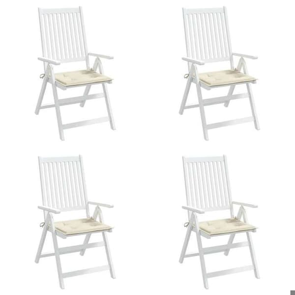 Maison Exclusive - Havestol puder sæt af 4 creme 40x40x3 cm Grädde