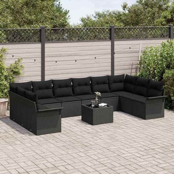 Maison Exclusive - 11 pc havegruppesæt i beige polyrotin