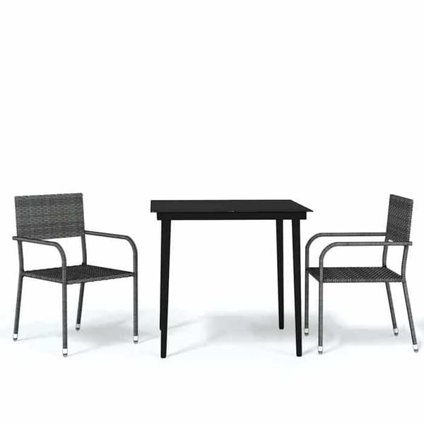 Maison Exclusive - Trädgårdsset 3 delar Grå