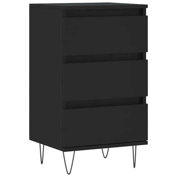 Maison Exclusive - Sort buffet 40x35x70 cm ingeniørtræ