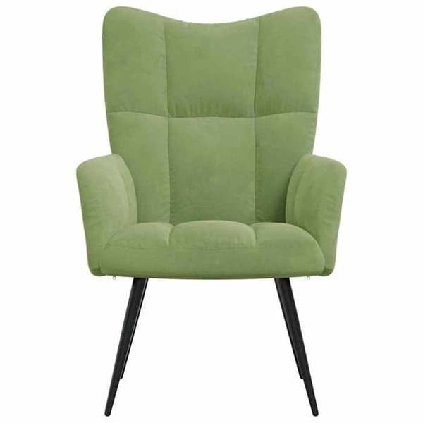 Maison Exclusive - Lys grøn velour afslapningsstol