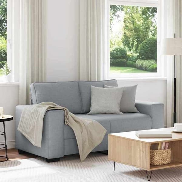 Maison Exclusive - Soffa för 2 personer ljusgrå 160x77x82 cm tyg