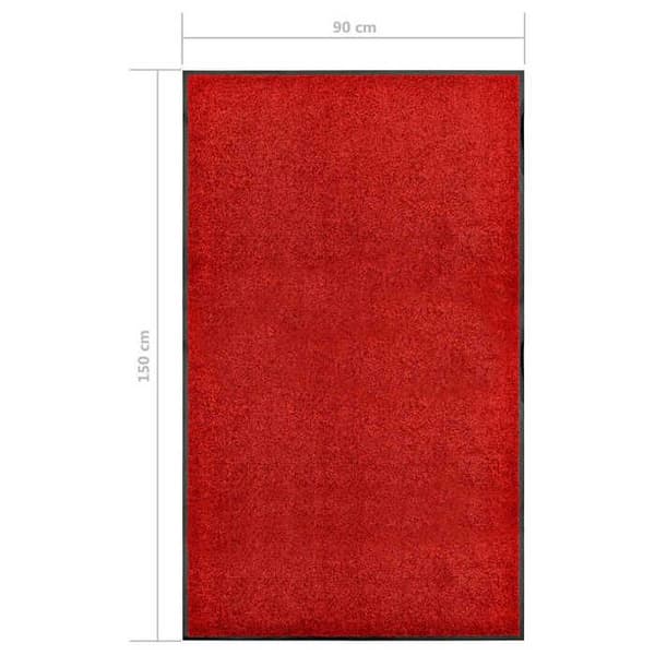 Maison Exclusive - Vaskbar dørmåtte Rød 90x150 cm