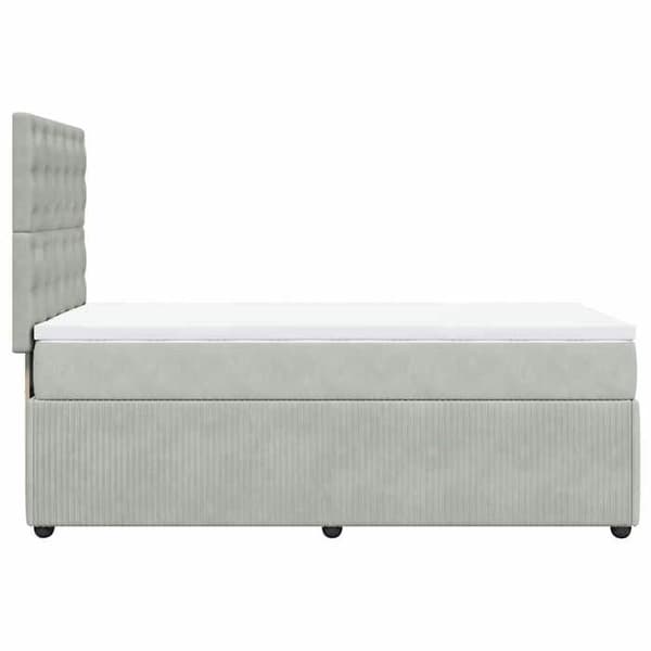 Maison Exclusive - Sängyn lamellipohja ja Harmaa 80x200 cm Sametti