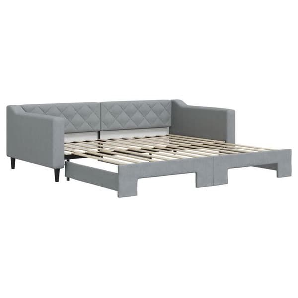 Maison Exclusive - Sovesofa med udtræk uden madras lys grå 100x200 cm