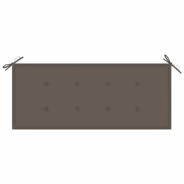 Maison Exclusive - Bænk til haven med pude 120 cm Bambus