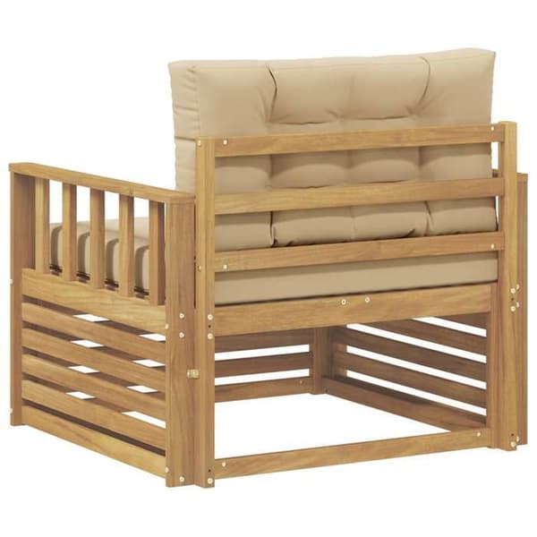 Maison Exclusive - Utomhussoffa i polyester vit och beige
