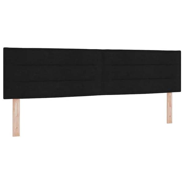 Sengestel med madras - EKSKLUSIV HUS - Moderne boxspring seng - 180 x 200 cm - Sort - Justerbar hovedgærde (2 niveauer) Svart
