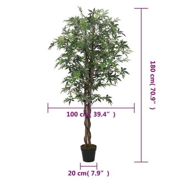 Maison Exclusive - Keinopuu 672 lehteä 180 cm vihreä