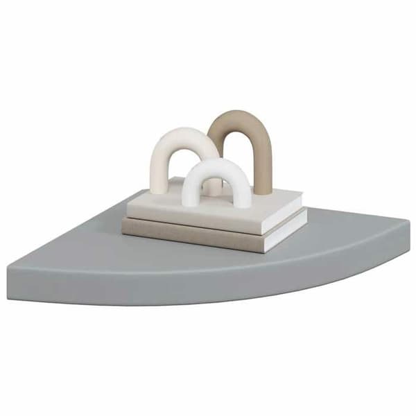 Maison Exclusive - Kulma kelluvat hyllyt 2 kpl harmaa 35x35x3,8 cm MDF grå