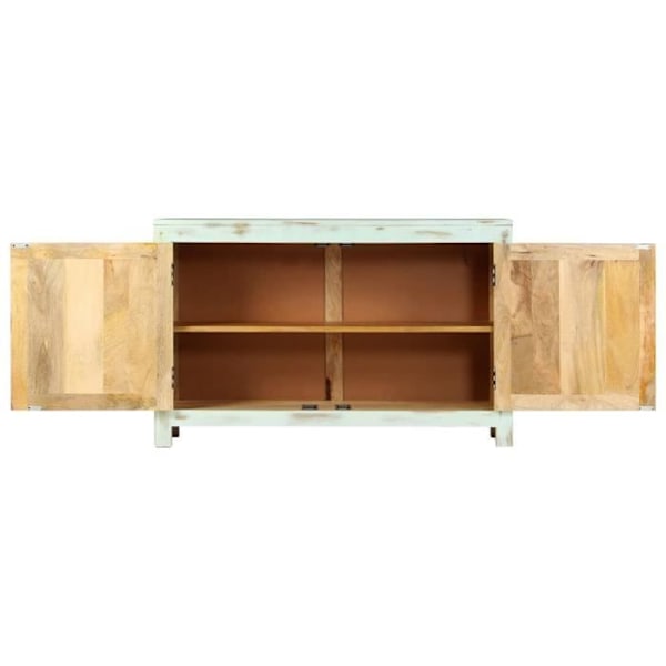 Buffé Ljusblå 110x35x70 cm Massivt mangoträd Grön