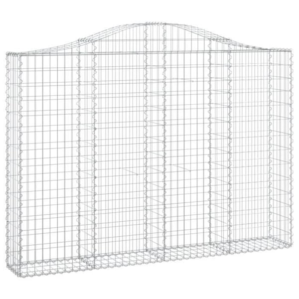 Gabionikorit - Ei eritelty - 3 kpl - 200x30x140/160 cm - Galvanoitu rauta - Hopea Pengar