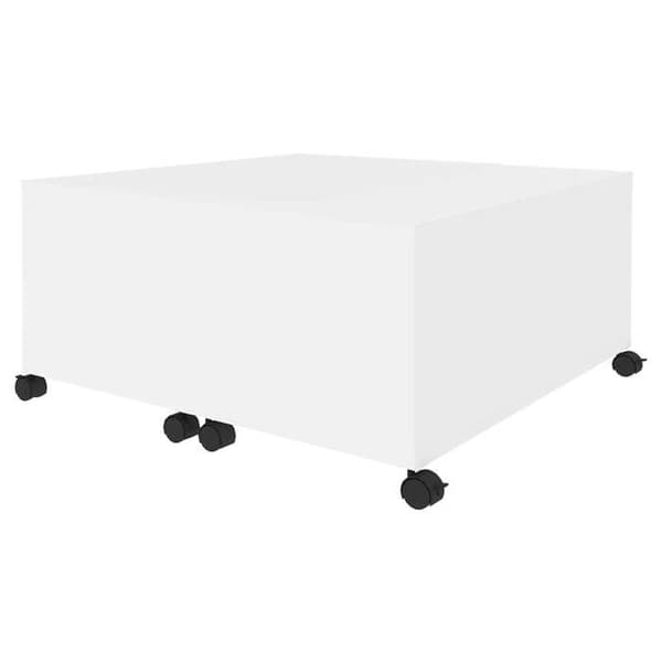 Bord - EKSKLUSIV HUS - 75x75x38 cm - Hvid - Spånplader - Udvideligt rum Vit