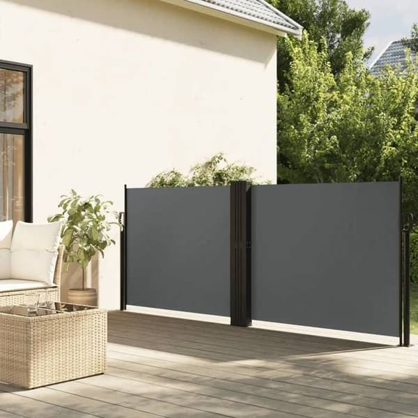 Maison Exclusive - Retractable sidokåpa antracit 140x600 cm