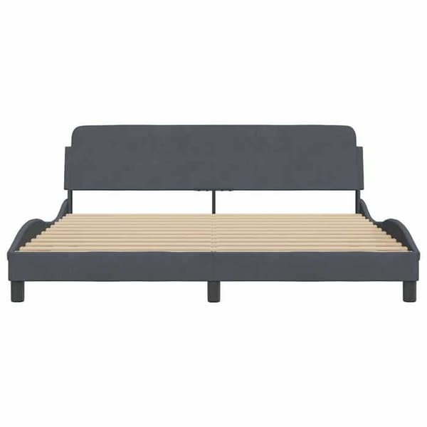Maison Exclusive - Dover-sänkykehys tummanharmaa 180x200 cm sametti mörkgrå