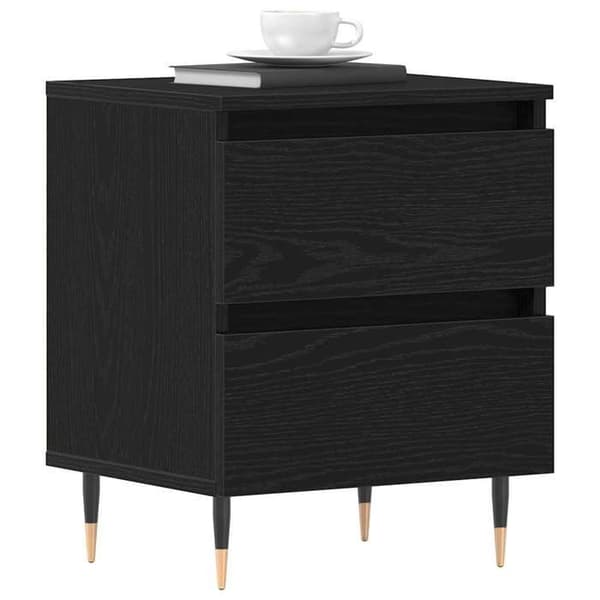 Maison Exclusive - Natbord 2 stk Sort eg 40 x 35 x 50 cm