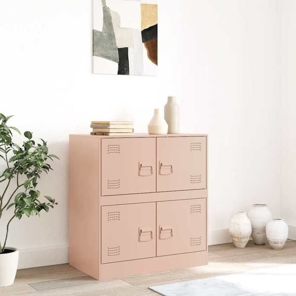 Maison Exclusive - Buffé rosa 67x39x73 cm stål