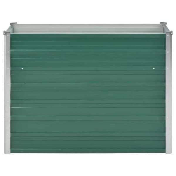 Höjd planteringslåda - EXKLUSIV HEM - 100x40x77 cm - Galvaniserat stål - Grön - Öppen botten Grön