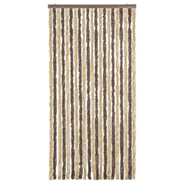 Maison Exclusive - Mørkebrun og beige fluenet 90x200 cm chenille