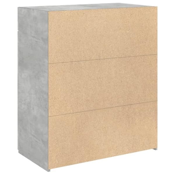 Maison Exclusive - Buffet grå beton 80x42,5x93 cm ingeniørtræ