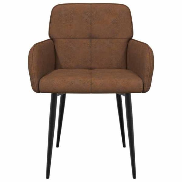 Maison Exclusive - 4 stk. spisebordsstole i brun imiteret ruskind