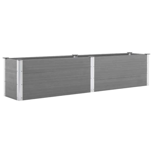 Maison Exclusive - Hævet havebed 250x50x54 cm WPC Grå Grå