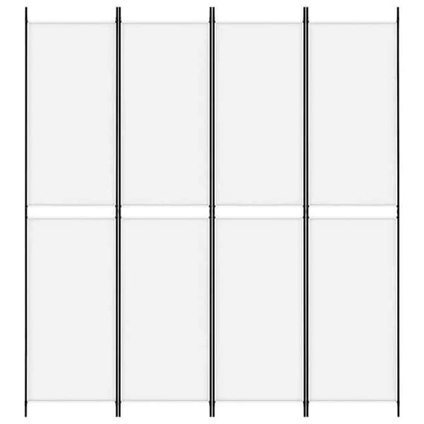 Maison Exclusive - Avskiljande vägg 4 paneler Vit 200x220 cm Tyg