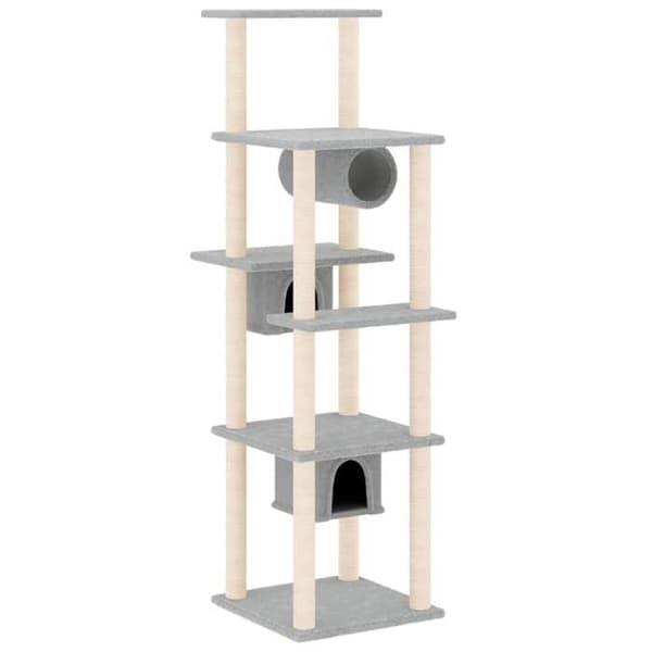 Maison Exclusive - Kattekradsetræ med sisal kløer Lys grå 169 cm ljusgrått
