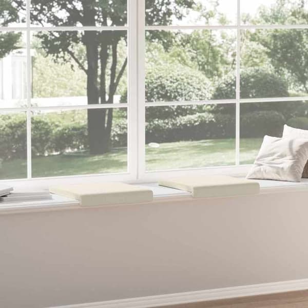 Maison Exclusive - Bänkdyna 2 st Sammetstextur Kräm Djup 35 cm