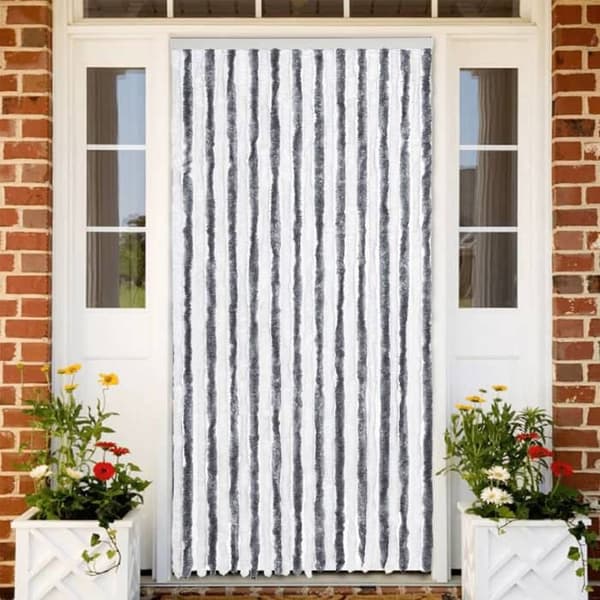 Maison Exclusive - Grå och vit myggnät gardin 100x230 cm chenille