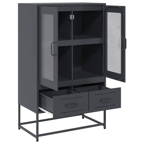 Maison Exclusive - Buffé hög antracit 68x39x111,5 cm stål