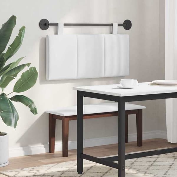 Maison Exclusive - Hängande sänggavel Vit tyg Vit